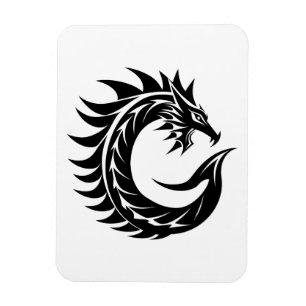 Íman Letra C Estilizada com Dragão, Alfabeto de Dragão,