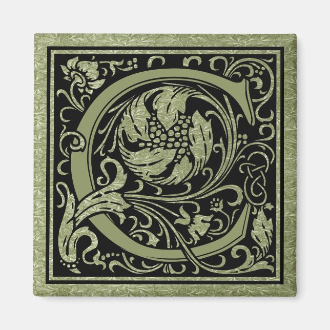 Íman Letra C - Primeira Letra Monograma (Frente)