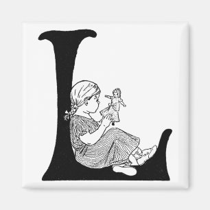 Íman Letra de dias preguiçosa "L" - ímã