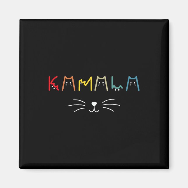 Íman Letra de Gato Commala Positiva Engraçada Letras de (Frente)