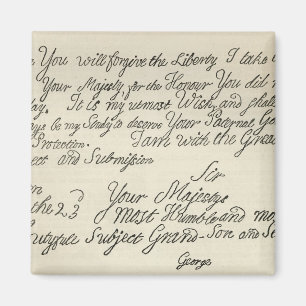 Íman Letra de George III a seu avô