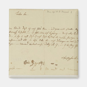 Íman Letra de Mozart a um freemason, em janeiro de 1786