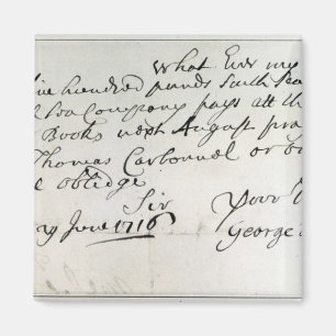 Íman Letra escrita por Handel, em junho de 1716