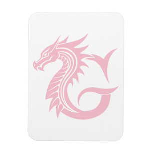 Íman Letra G Estilizada com Dragão, Alfabeto de Dragão,