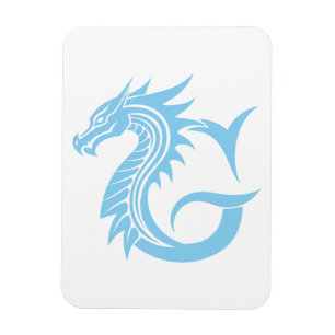 Íman Letra G Estilizada com Dragão, Alfabeto de Dragão,