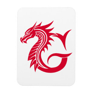 Íman Letra G Estilizada com Dragão, Alfabeto de Dragão,