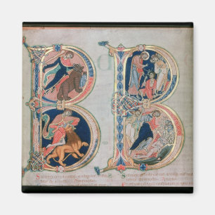 Íman Letra inicial "B" Beatus vir - Blessed é