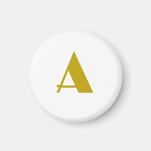 Íman Letra inicial simples monograma personalizado a co