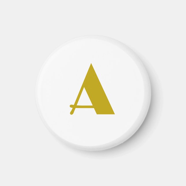 Íman Letra inicial simples monograma personalizado a co (Frente)