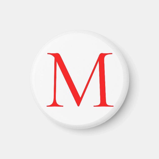 Íman Letra inicial vermelha, monograma, monograma (Frente)