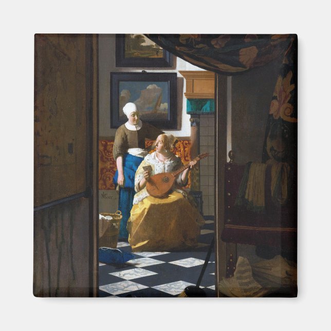 Íman Letra Love, Johannes Vermeer (Frente)