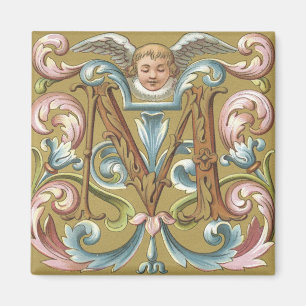 Íman Letra M com anjo - Magnet