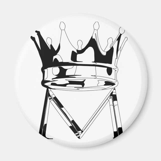 ÍMAN LETRA MAIÚSCULA M COM COR PRETA E WHITE (Frente)