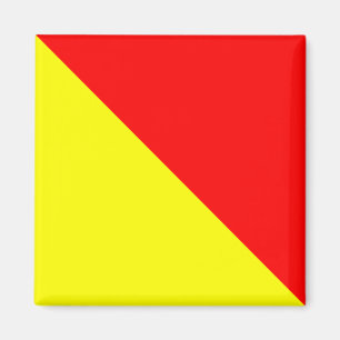 Íman Letra náutica O do sinal do alfabeto da bandeira