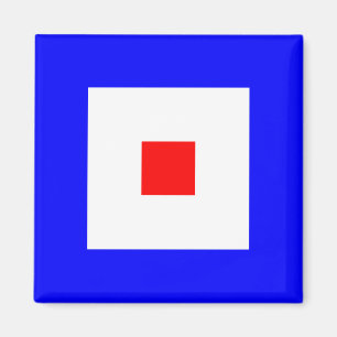 Íman Letra náutica W do sinal do alfabeto da bandeira