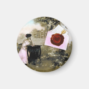 ÍMAN LETRA ROMÂNTICA DO NAMORADOS, SELO DE CERVEJA VER