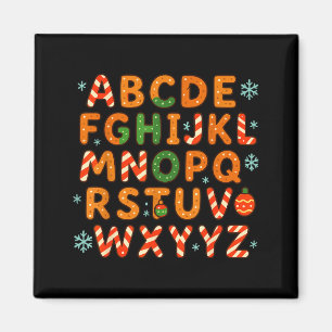 Íman Letras de Natal de Alfabeto de Cana de Açúcar de P