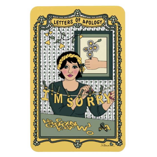 Íman Letras do Magnet do Refrigerador de Apologia_C_4x6 (Vertical)