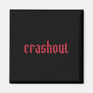 Íman Letras Góticas Crashout _ Streetwear Ousado Para T