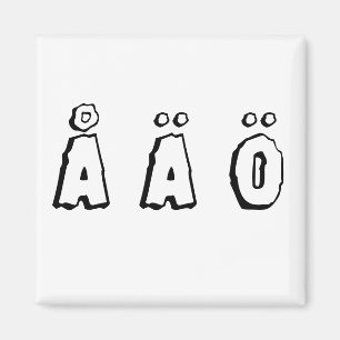 Íman Letras suecos (ö do ä do å)