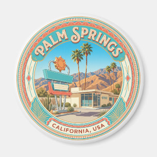 Íman Letreiro do Palm Springs Vintage Motor Court Calif
