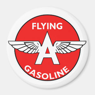 Íman Letreiro vintage da Flying A Gasoline