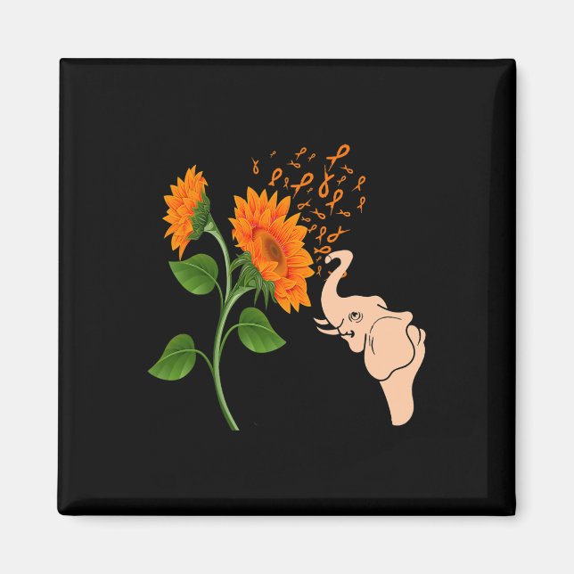 Íman Leucemia Sensibilização Flor (Frente)