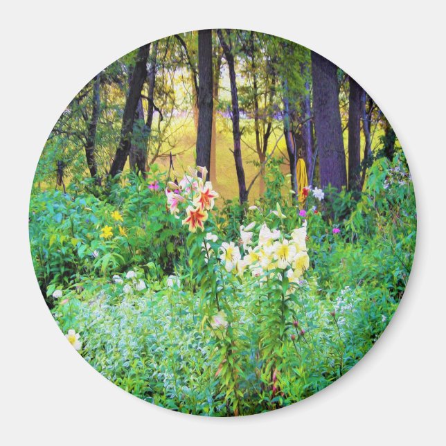 Íman Levantamento do Sol Brilhante com Lírios de Árvore (Frente)