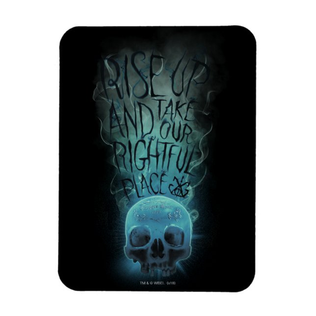 Íman "Levante" Crânio e fumaça Gráfico (Vertical)