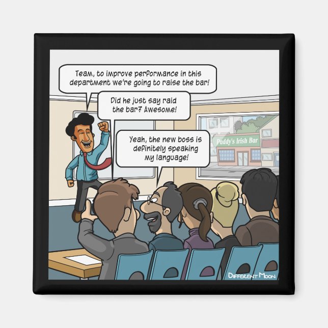 Íman Levante o Bar Engraçado Magnet (Frente)