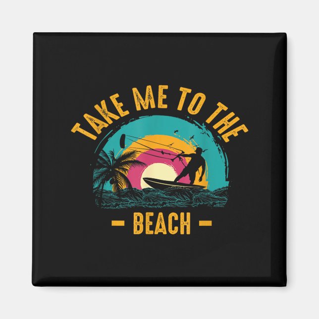 Íman Leve-me à Praia Engraçado Verão (Frente)