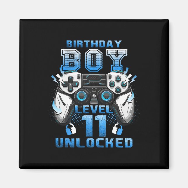 Íman Level 11 Unlocked Video Gamer 11th Birthday Boys  (Frente)