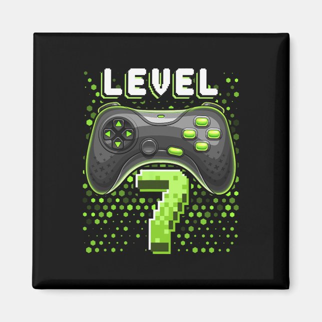 Íman Level 7 Video Game Controller 7th Birthday Gamer G (Frente)