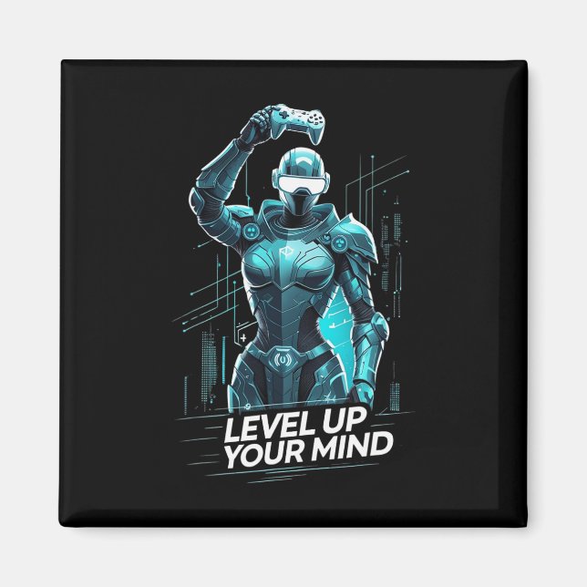Íman Level Up Your Mind Ai Gamer  (Frente)