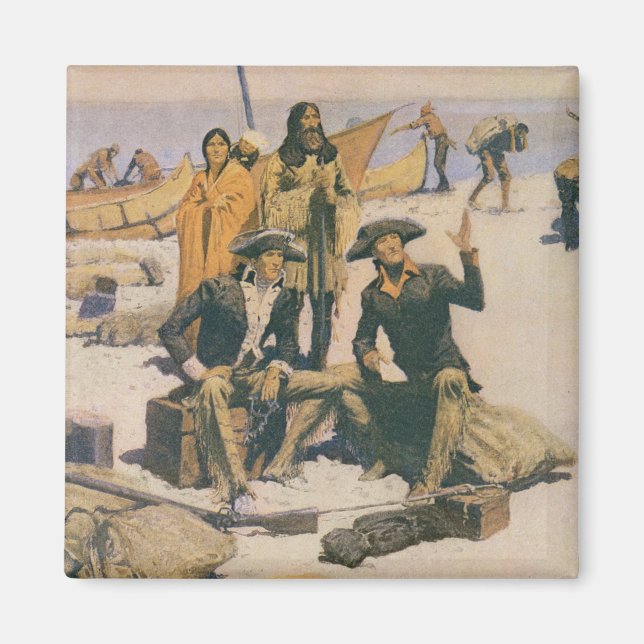 Íman Lewis e Clark no Rio Columbia (Frente)