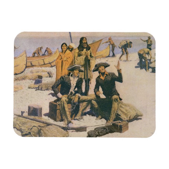 Íman Lewis e Clark no Rio Columbia (Horizontal)