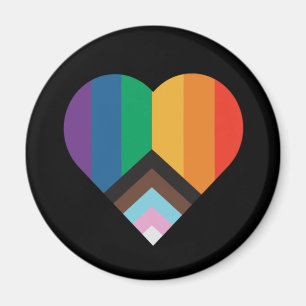 Íman LGBT+amor do orgulho. Arco-íris sinalizadorBo