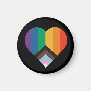 Íman LGBT+amor do orgulho. Sinalizador arco-íris