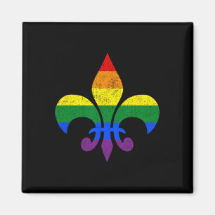 Íman Lgbt Francês Fleur De Lis Mês do Orgulho Gay Arco-