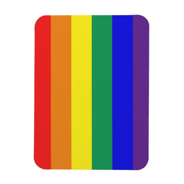 Íman LGBT Magnético do Arco-Íris (Vertical)