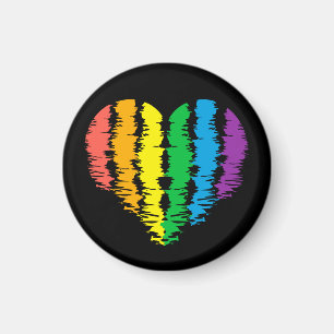 Íman LGBT+orgulho. Arco-íris do coração.