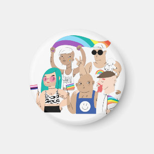 Íman LGBT+Orgulho. GAY amor. Bandeira do arco-íris.