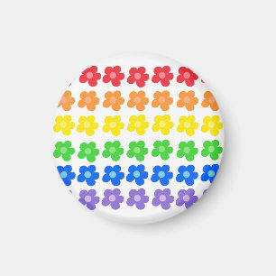 Íman LGBT Rainbow Flores Orgulho gay Liberdade e Iguald