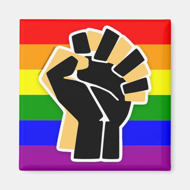 Íman LGBTQ Black Ally (Frente)