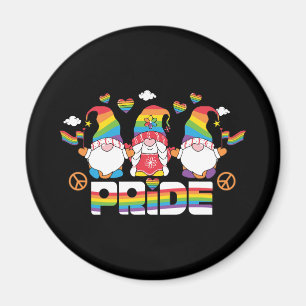 Íman LGBTQ - Orgulho - Gnomo do Jardim - Cor Arco-íris
