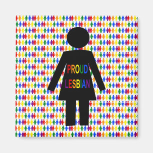 Íman LGBTQ Silhouette Lésbica e Damas Arco-Íris