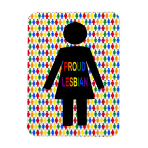 Íman LGBTQ Silhouette Lésbica e Damas Arco-Íris