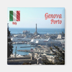 Íman LGR150 GENOA PORT, Liguria, Itália, frigideira