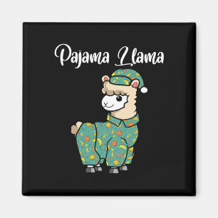 Íman Lhama engraçada pijama lhama hora de dormir pijama