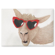 Lhamas em Shades: Magnet 3,5"x2,5" de fevereiro